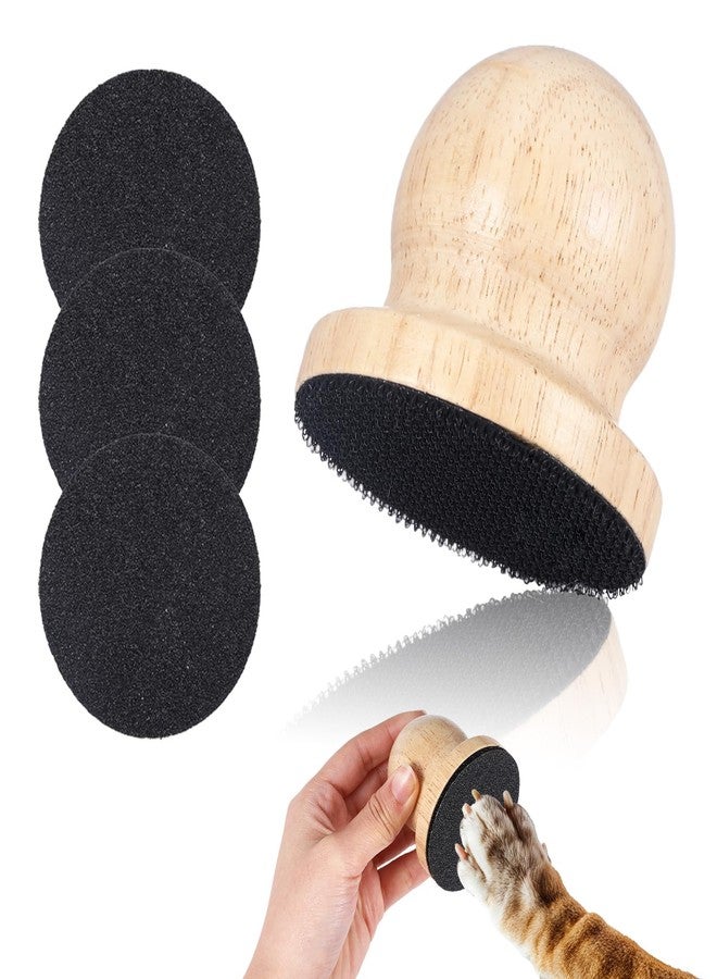 Hoohnnaa Dog Nail File Board, Cat Nail File for Cats, Dog Scratch Pad for Nails, Dog Nail Scratch Board for Dogs, Nail File for Dogs,Cat Nail File Scratcher,Pet Nail File with 3 Pcs Replaceable Sandpaper(Wood) - Image 1
